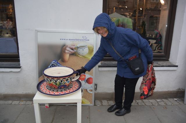 Tanya loves a big cup of cappuccino.